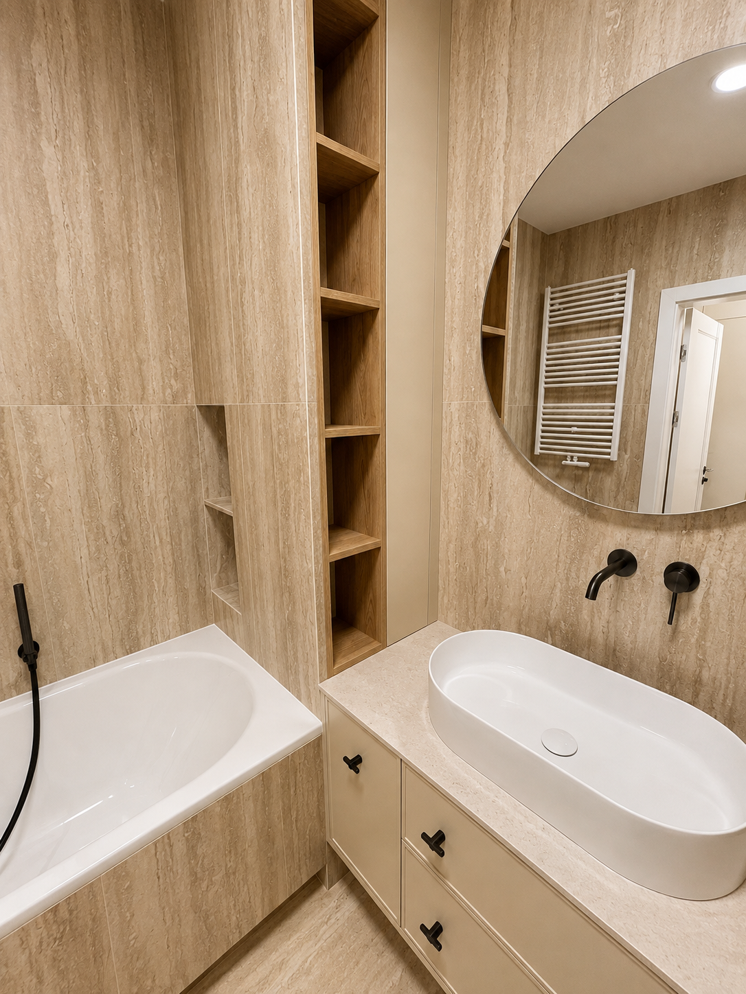 Remont łazienki – płytki wielkoformatowe – LuxSpiek