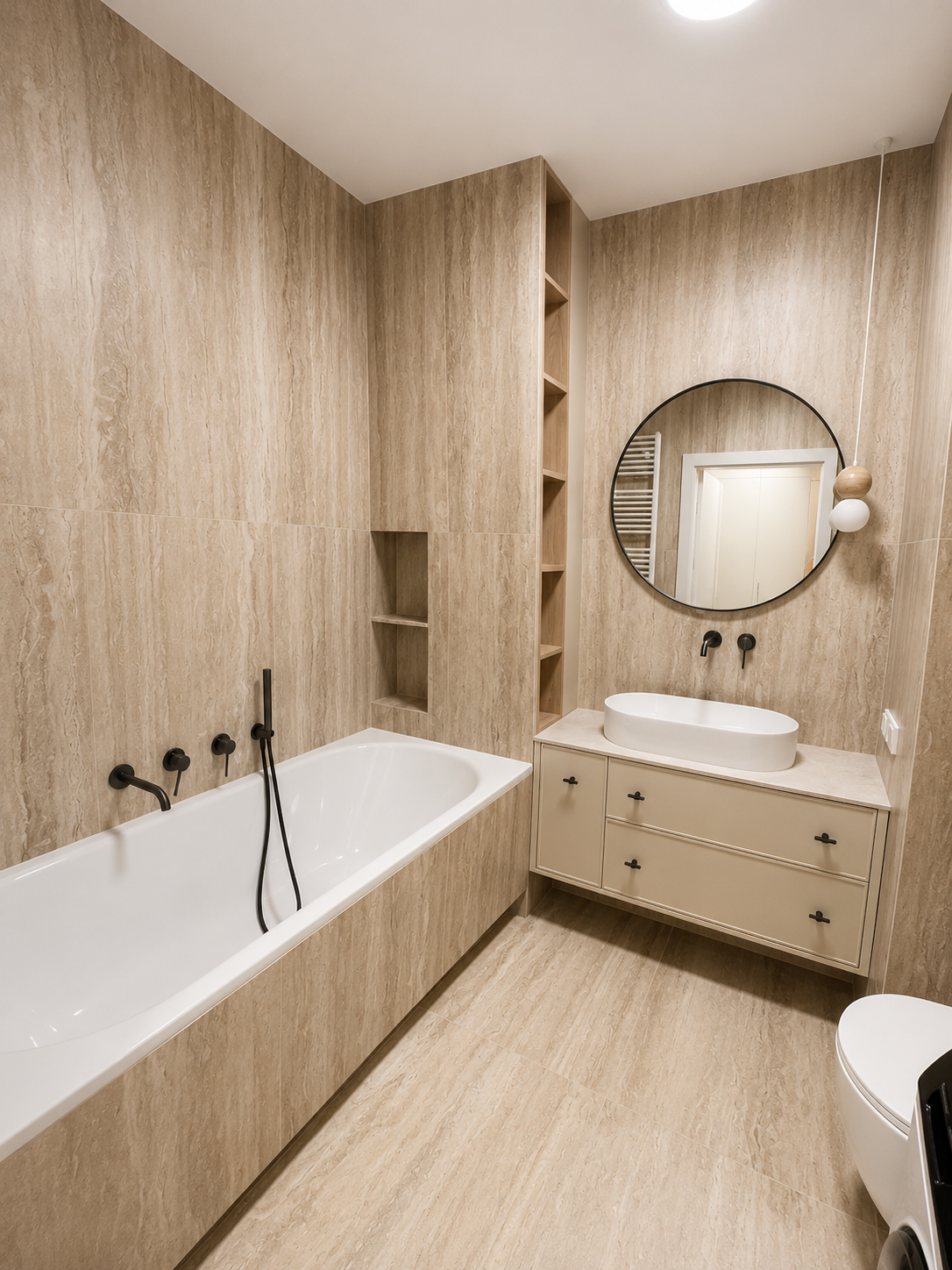 Remont łazienki – płytki wielkoformatowe – LuxSpiek