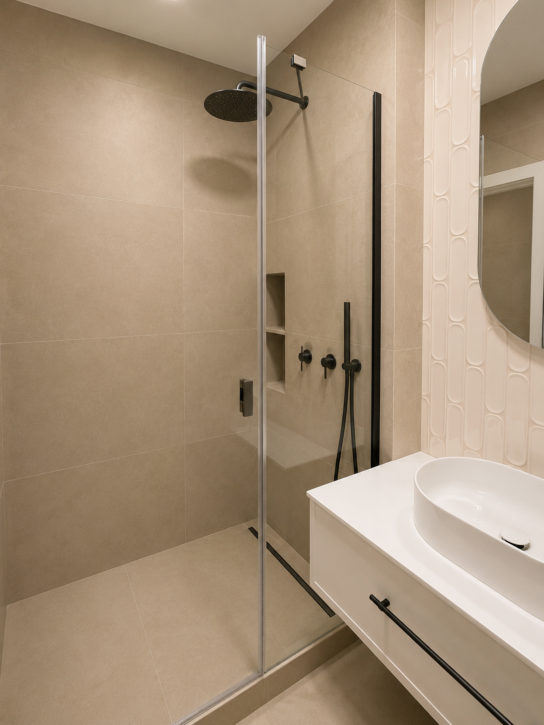 Remont łazienki – płytki wielkoformatowe – LuxSpiek