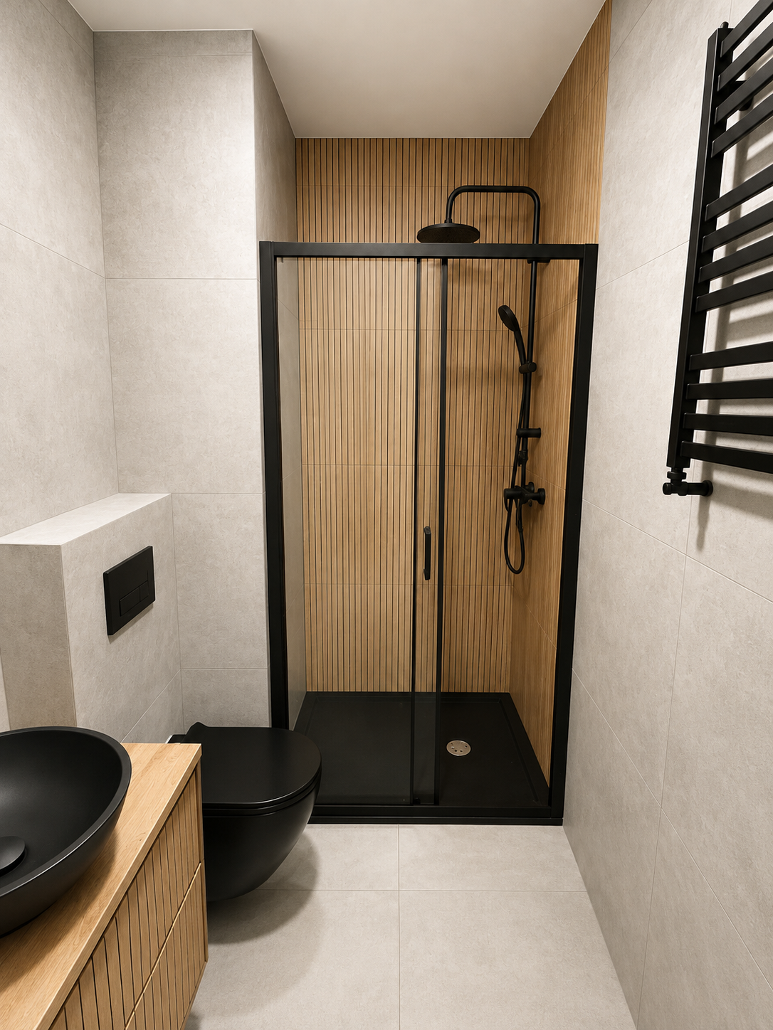 Remont łazienki – płytki wielkoformatowe – LuxSpiek